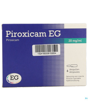 Piroxicam eg amp 6 x 20 mg