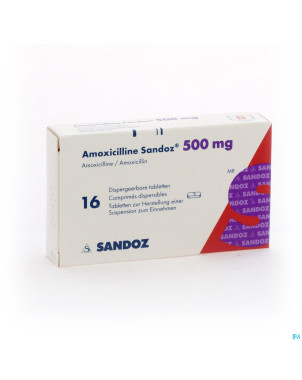 Amoxicilline sandoz  500 mg tabl disp 16