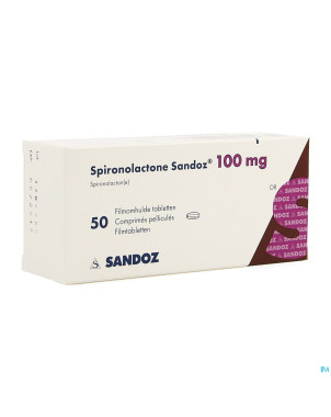 Spironolactone sandoz 100 mg comp pell  50