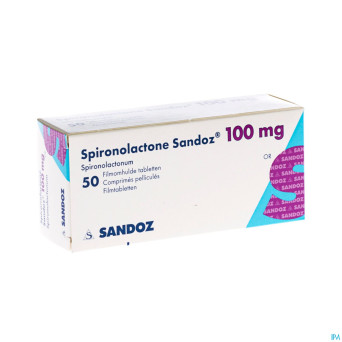 Spironolactone sandoz 100 mg comp pell  50