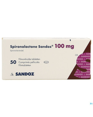 Spironolactone sandoz 100 mg comp pell  50