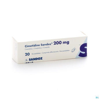 Cimetidine sandoz 200 mg comp eff 20