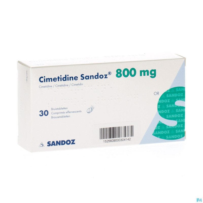 Cimetidine sandoz 800 mg comp eff 30