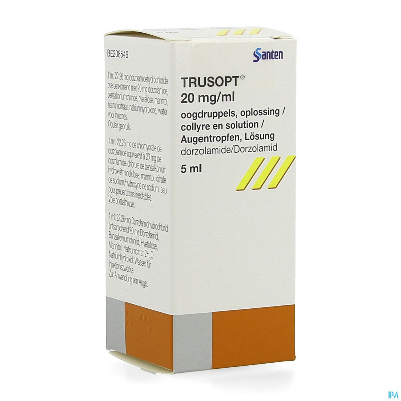 Trusopt ocumeter plus 20mg/ml collyre sol 5 ml