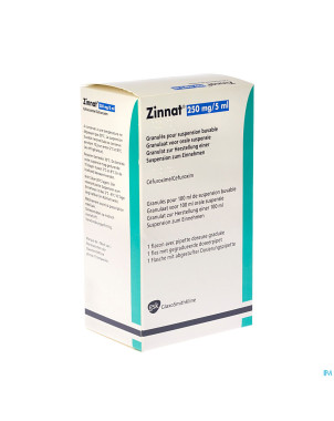 Zinnat 250 susp or 100ml 250mg/5ml