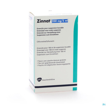 Zinnat 250 susp or 100ml 250mg/5ml