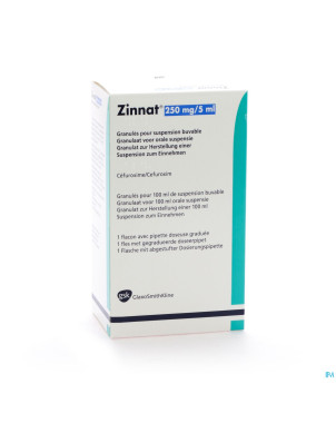 Zinnat 250 susp or 100ml 250mg/5ml