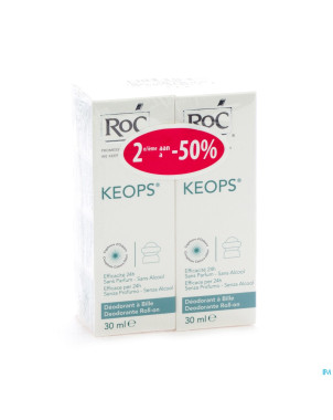 Roc keops duo deo a bil s/alc s/parf p/norm 2x30ml