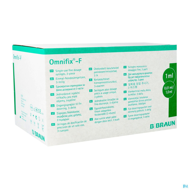Omnifix ser luer  100x 1ml centr.
