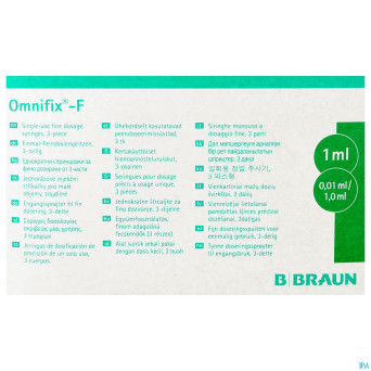 Omnifix ser luer  100x 1ml centr.