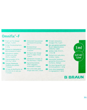 Omnifix ser luer  100x 1ml centr.