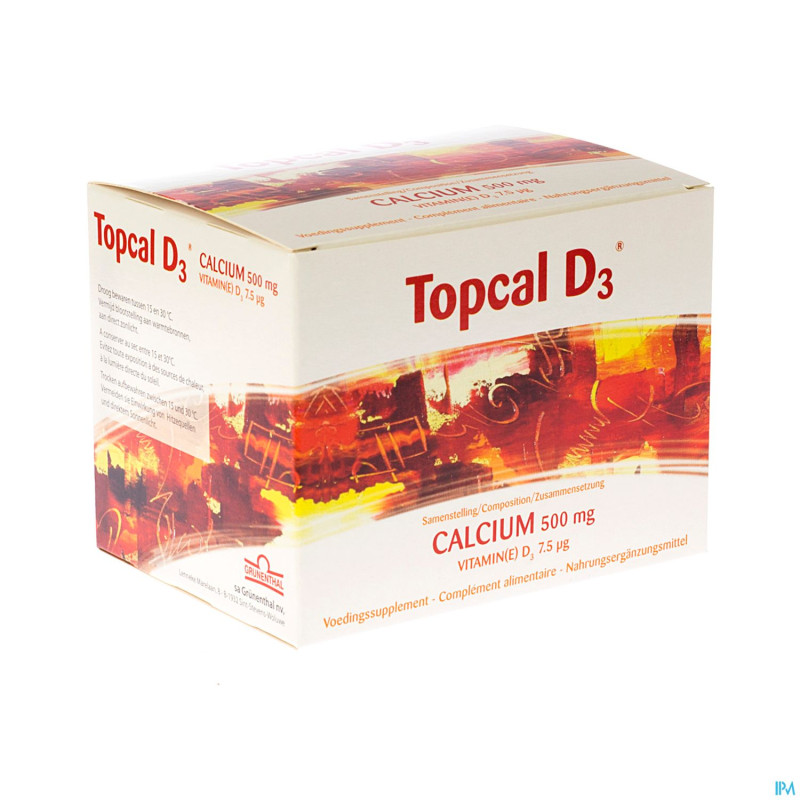 Topcal d3 gran effervescent sachet 60