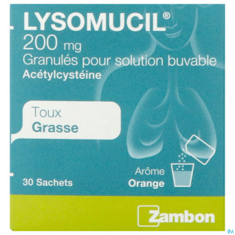 Lysomucil 200 gran sach 30 x 200 mg