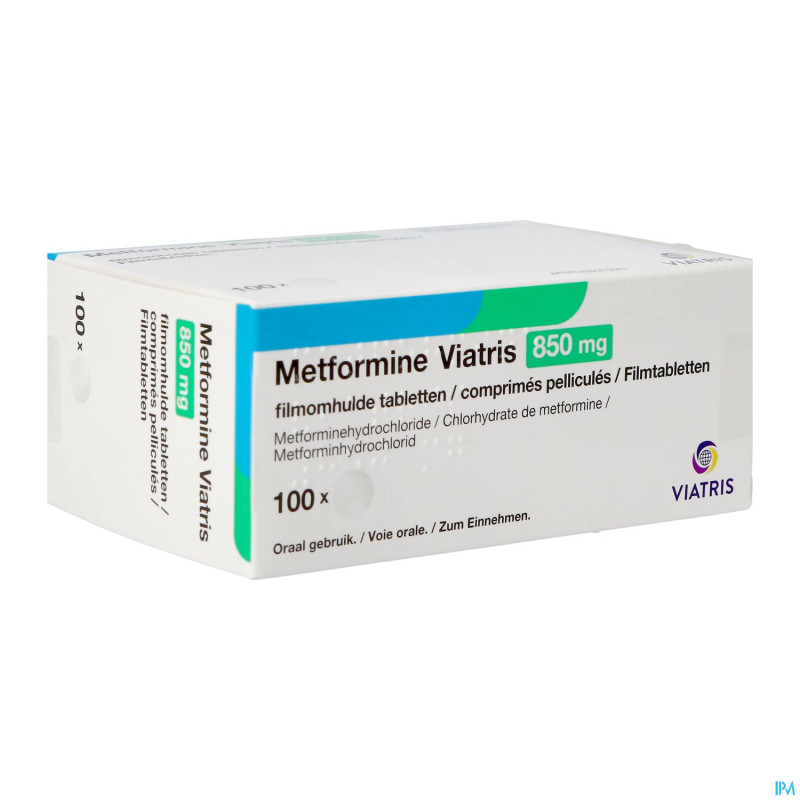 Metformine viatris 850mg comp 100