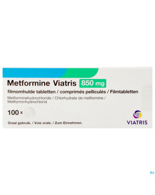 Metformine viatris 850mg comp 100