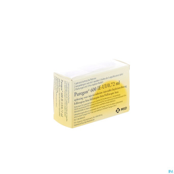 Puregon 600ie/0,72ml sol inj 1