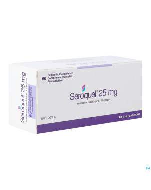 Seroquel  25 comp  60 x  25 mg ud