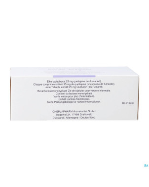 Seroquel  25 comp  60 x  25 mg ud