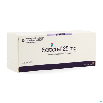 Seroquel  25 comp  60 x  25 mg ud