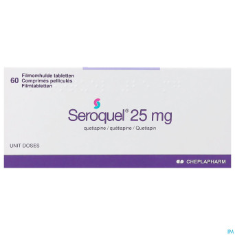 Seroquel  25 comp  60 x  25 mg ud