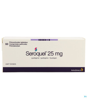 Seroquel  25 comp  60 x  25 mg ud