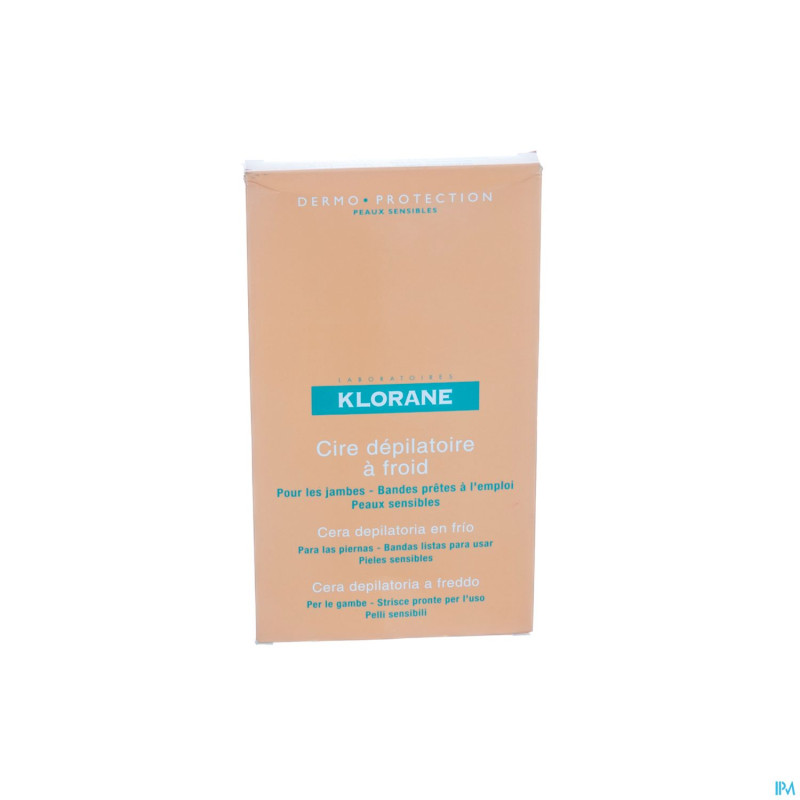 Klorane depil cire froide jambes 6 bandes