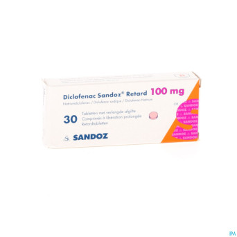 Diclofenac retard sandoz tabl 30 x 100 mg