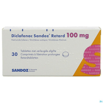 Diclofenac retard sandoz tabl 30 x 100 mg