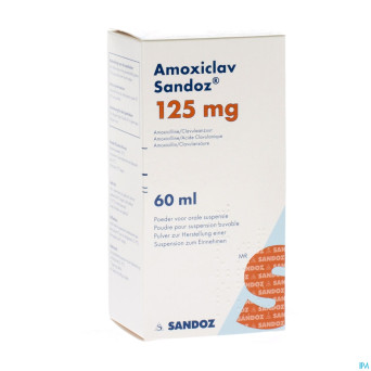 Amoxiclav sandoz 125mg/5ml pd susp 60ml