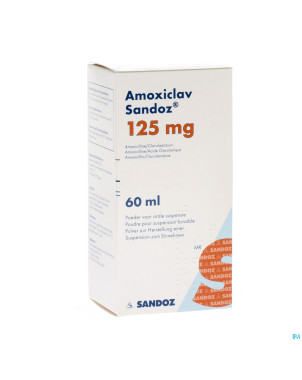 Amoxiclav sandoz 125mg/5ml pd susp 60ml