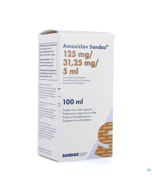 Amoxiclav sandoz 125mg/5ml pd susp100ml