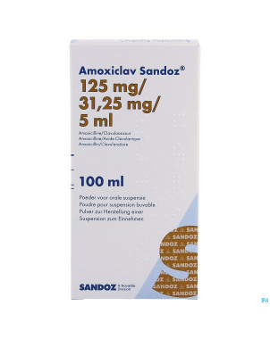 Amoxiclav sandoz 125mg/5ml pd susp100ml