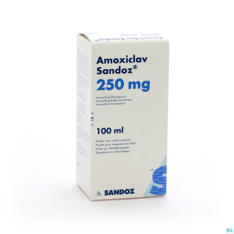 Amoxiclav sandoz 250mg/5ml pd susp100ml