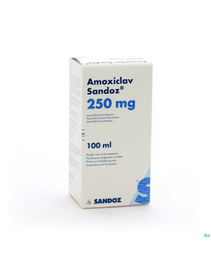Amoxiclav sandoz 250mg/5ml pd susp100ml