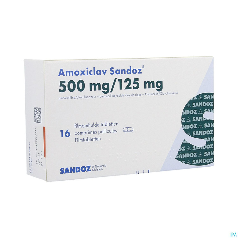Amoxiclav sandoz 500/125 mg comp 16