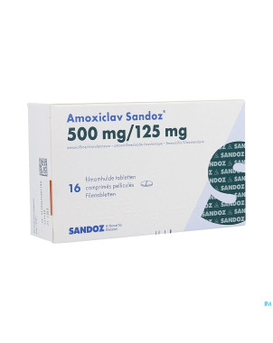 Amoxiclav sandoz 500/125 mg comp 16