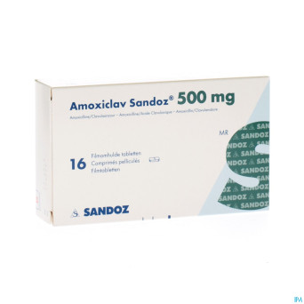 Amoxiclav sandoz 500/125 mg comp 16