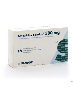 Amoxiclav sandoz 500/125 mg comp 16