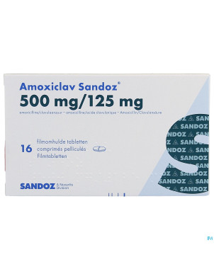 Amoxiclav sandoz 500/125 mg comp 16