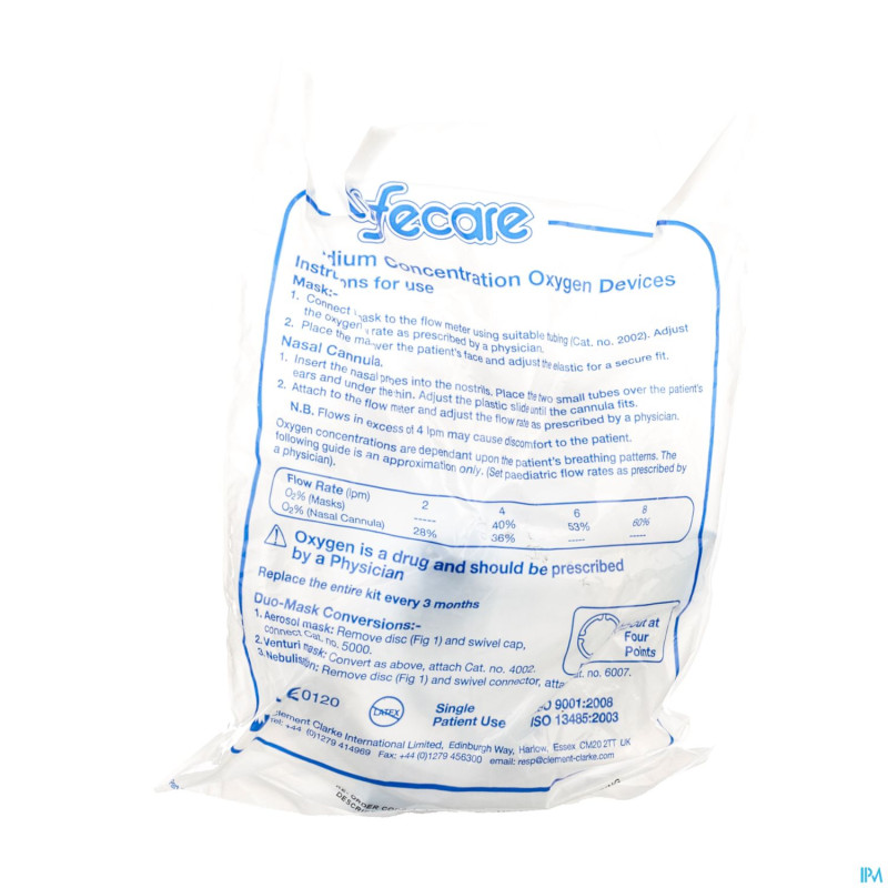 Lifecare masque oxygene ad + tuyau 2011