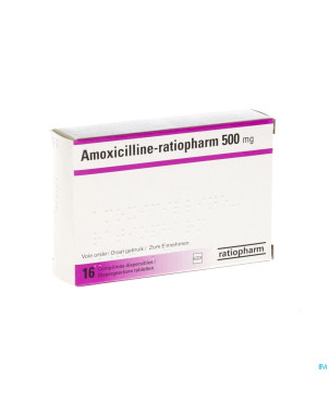 Amoxicilline ratio 500mgcomp disp16