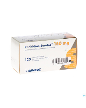 Ranitidine sandoz 150mg tabl 120x150mg new sandoz