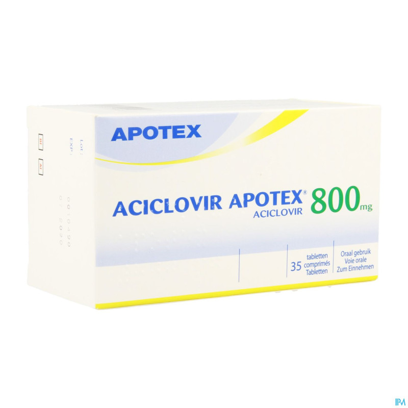 Aciclovir 800 apotex comp sec 35 x 800 mg