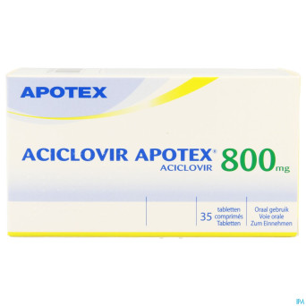 Aciclovir 800 apotex comp sec 35 x 800 mg
