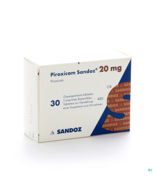 Piroxicam sandoz tabl disp 30 x 20 mg