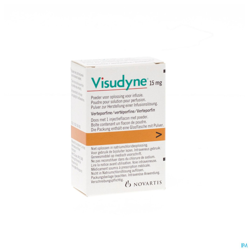 Visudyne 15mg pulv solv inf 1