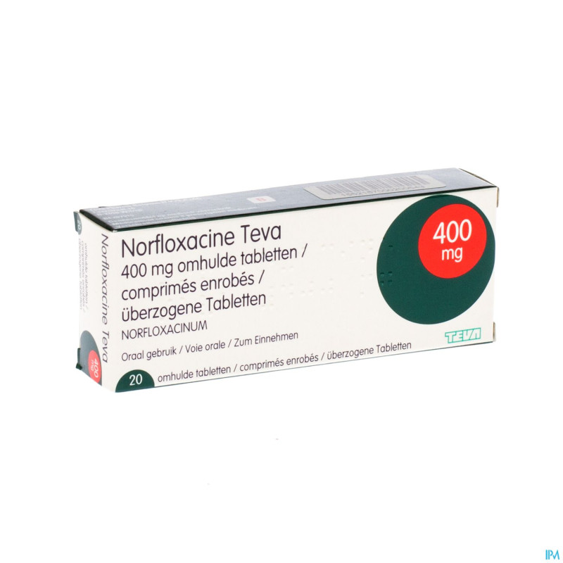 Norfloxacine teva 400 mg tabl 20