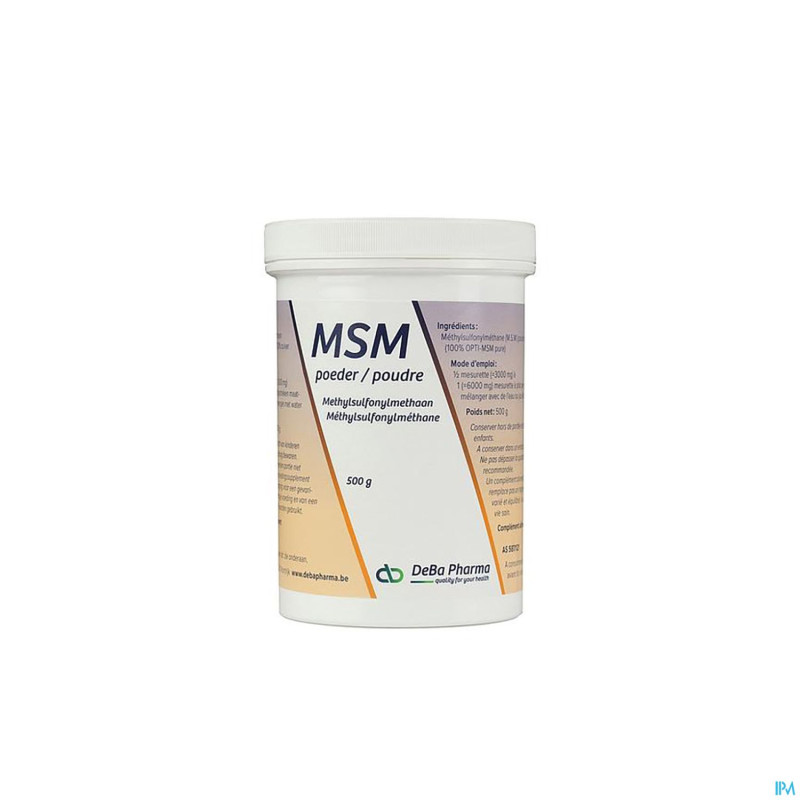 Msm pdr    soluble/ oplosb 500g    deba