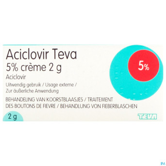 Aciclovir teva 5 % creme 2 g