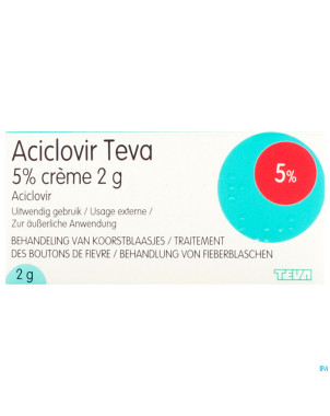 Aciclovir teva 5 % creme 2 g